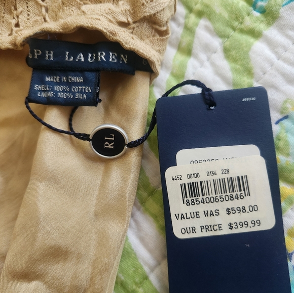 Ralph Lauren silk and cotton halter top size 6 - Picture 4 of 4